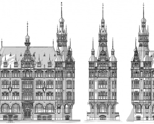 CAD-Zeichnung: Historische Gebäude