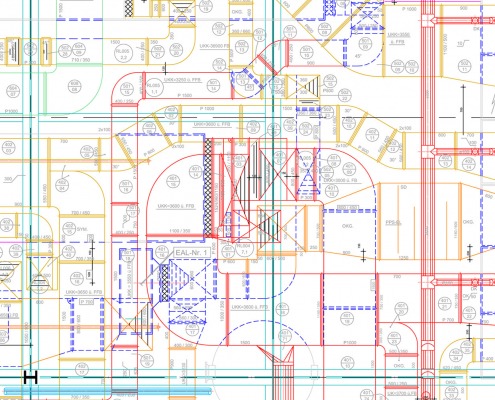 CAD-Plan: TGA Lüftung Gebäudetechnik